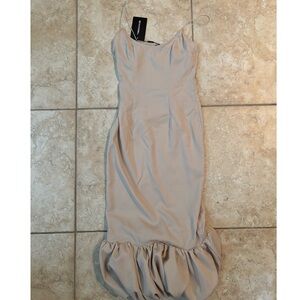 NWT pretty little thing midi bubble hem dress